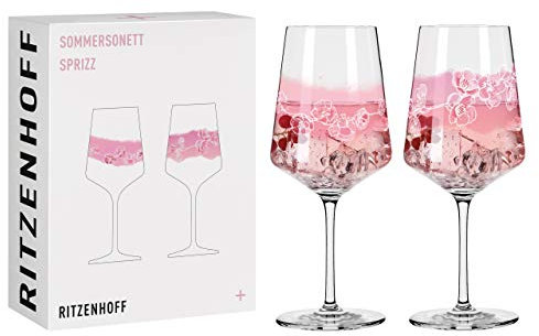 Ritzenhoff 3461001 Verre à apéritif 500 ml - set de 2 - série Sommersonett N° 1-2 pièces avec motif de fleurs - Made in Germany