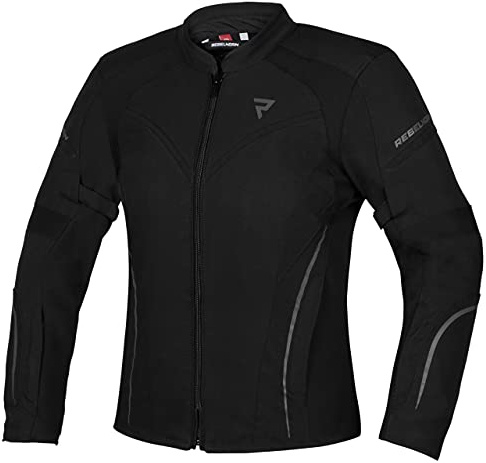 REBELHORN Luna Lady Textile Motorradjacke für Frauen Ellbogen- und Schulterschutz Membranbelüftung Reflektierende Elemente 4 Taschen CE-Zertifizierung