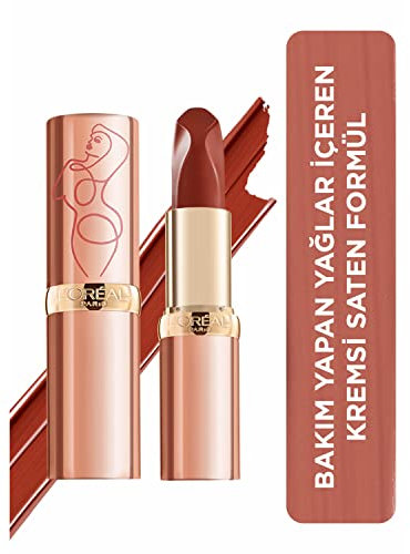 L'Oréal Paris Color Riche Satin Smooth Lippenstift, feuchtigkeitsspendende, reine Pigment-Lippenfarbe, mit Omega 3 & Vitamin E, 182 Extreme