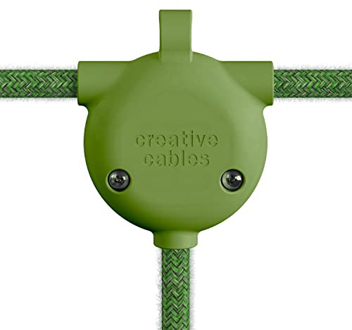 creative cables - Eiva-3, Abzweigdose mit 3 Eingängen für den Außenbereich mit IP65 - Zartes Grün
