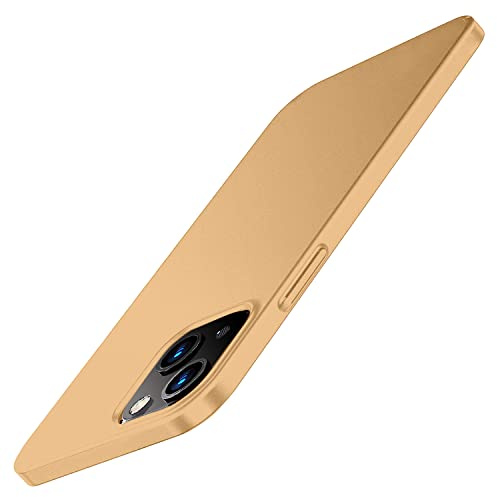 Galful iPhone 13 Hülle 2021, Ultra Dünn Matte Handyhülle Slim Schutzhülle Kratzschutz Hardcase Anti-Rutsch Hard PC Case Cover Kompatibel mit iPhone 13, 6.1 Zoll -Gold