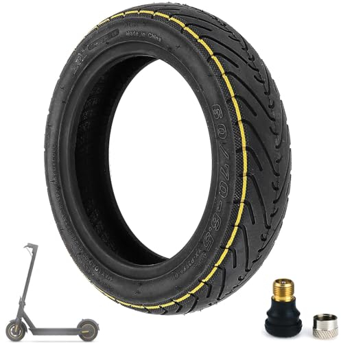 Tmom Reifen 60/70-6.5 Tubeless Reifen Ersatzräder für Segway Ninebot Max G30/Max G30D/Max G30 LP Elektroroller Dicke Verschleißfeste Reifen 10 Zoll Rutschfester Schlauchloser Reifen (1pcs)