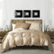 Luofanfei Satin Bettwäsche Gold 200x220 Glänzend Einfarbig Golden Gelbe Bettbezug Doppelbett Set Seide Glatt Luxus Bettwäsche Set Glanzsatin Polyester mit Reissverschluss und Kissenbezüge 80x80 cm