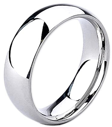 viva-adorno Band Ring Edelstahl Silber Poliert Damenring Herrenring RS56sg, Gr. 50