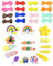 Set di 30 fermagli per capelli per bambini, 16 piccoli fiocchi / 14 fermagli per capelli arcobaleno giallo, mini fermagli per capelli, piccoli fermagli per fiocchi per neonati, bambini piccoli