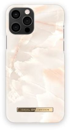 IDEAL OF SWEDEN. Magnetische Handyhülle kompatibel mit Magsafe für einfaches Magsafe kabelloses Laden. Stilvolle iPhone-Hülle, kompatibel mit iPhone 12/12 Pro (Rose Pearl Marble)