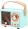 Altavoz Retro Bluetooth, Mini Altavoz Inalámbrico, Efecto de Sonido Estéreo de 360°, Múltiples Modos de Reproducción, Sonido de Grado HiFi, Bajo Consumo, Altavoz Retro Portátil para El Hogar(Azul)