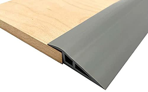 2M PVC Rubber Wheelchair Ramp Self Adhesive,Threshold Reducer,Door Floor Threshold Transition Strip,Butt Up Threshold-Moldings Trim for Doorways Floor Tile Edge Scooter(1.5cm,Grey)