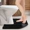 JARITTO Tappeto Bagno per Toletta Antiscivolo Assorbente Tappetino per WC Tappeto Doccia in Microfibra Lavabile in Lavatrice Moderno Forma a U - 51x51cm (Nero)