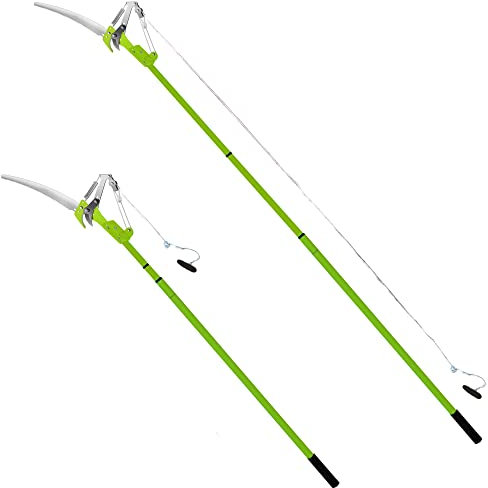 Crystals Telescopic Tree Ratchet Anvil Lopper for Gardening - Garden Loppers Heavy Duty Extendable Tree Pruner with Sharp SK5 Steel Blades (150 to 260 cm) (Telescopic Tree Lopper Scissor)