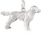NKlaus Kettenanhänger Golden Retriever Schlaufe 925 Silber Silberanhänger rhodiniert 13745