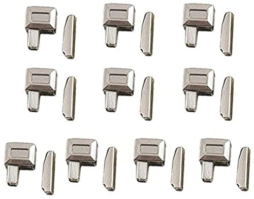 Lot de 10 bouchons de réparation en métal pour fermeture éclair - Extrémité ouverte - Accessoires pour vêtements - Fermeture éclair - Outil ouvert