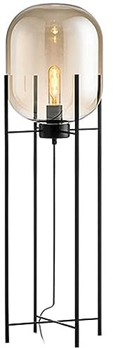 ZUMAHA Lampadaire de Style Industriel Vintage, Lampe sur Pied en Verre soufflé à la Main, Lampe de Lecture pour hôtel/Clubhouse/Salon