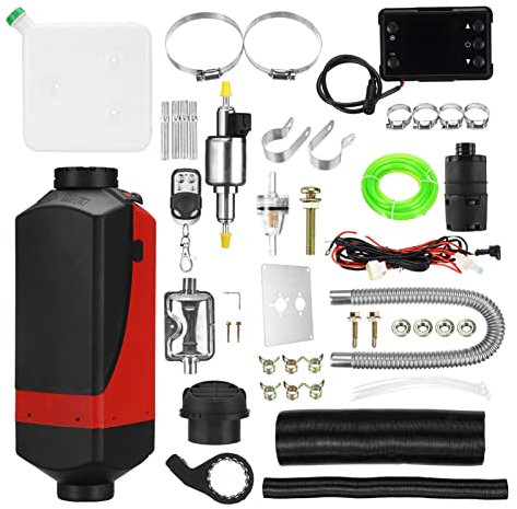 SweAtz Chauffage de stationnement Diesel 12 V 2 KW 5 KW pour Chauffage Diesel 5000 W, Moniteur LCD + télécommande + Silencieux pour Camping-Car, Voiture, Camion, Bateau, Camping-Car (Couleur : 2 KW