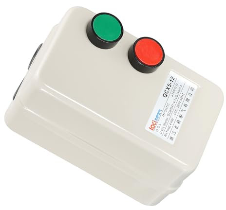DMiotech 220V 240V 4KW Avviatore Magnetica per Motori Elettrici Monofase Trifase Interruttore Industriale per Compressori Aria