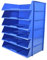 Deflecto A4 Pk of 6 x Essential Wide Letter Tray In Bold Blue, A4 paper tray organiser, letter organiser storage, desk trays - CP028YTBLUX6 - Pk of 6