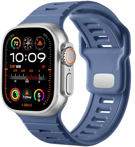CeMiKa Compatible con Correas Apple Watch Ultra 3/Ultra 2/Ultra 49mm 44mm 46mm 45mm 42mm Hombres, 26mm Band de Sport Repuesto Ajustable de Silicona para iWatch Series 11 10 9 8 7 SE 6 5 4 3 2 1