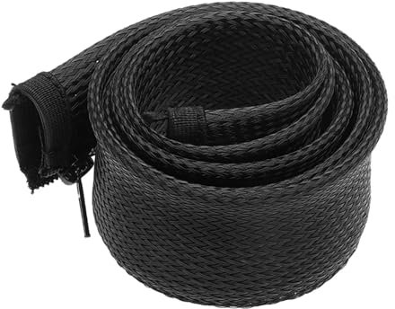JMORCO Kabelkanal 1M 30mm Reißverschluss Kabelhülle Abdeckung Flexible Nylon Draht Kabel Hider Kabel Management Organizer for Home Office Computer TV Schreibtisch(Black)
