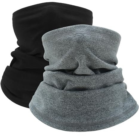 SSKHE 2 Pièces Cache Cou Moto, Tour de Cou Tubulaire Respirant Ultra-Douce Séchage, Multifonctionnel Bandana Tour de Cou, Moto Cache Nez pour Ski, Course à Pied, Cyclisme