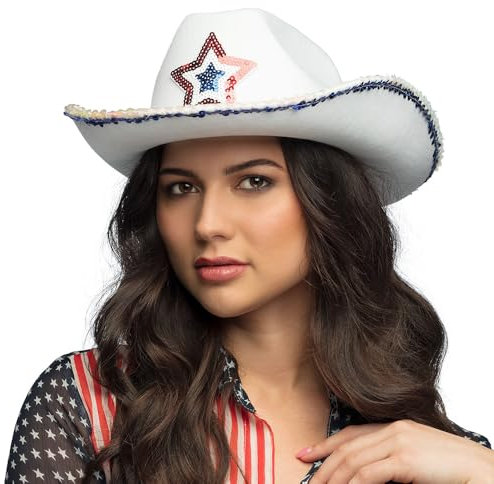 Boland - Cowboyhut, Kopfbedeckung, Accessoire für Western Kostüme, Zubehör für Festival, Karneval oder Mottoparty