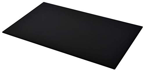 Annlera Tischplatte aus Gehärtetem Glas Rechteckige Desktop Glasplatte Schutzplatte Ersatztischplatte für Esstische Couchtische oder Gartentische Leicht zu Reinigen Schwarz 120x65x0,8 cm