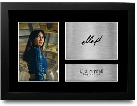 HWC Trading Ella Purnell Fallout Regali Stampati Autografo Firmato Immagine Per Gli Appassionati Di Programma Televisivo - A4 Incorniciato