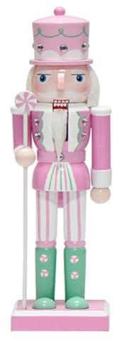 Generisch Ornements de casse-noisette, figurines de casse-noisette, décorations de casse-noisette, mise en page de scène, accessoires, décoration de bureau, poupée de Noël pour Noël (style veste rose