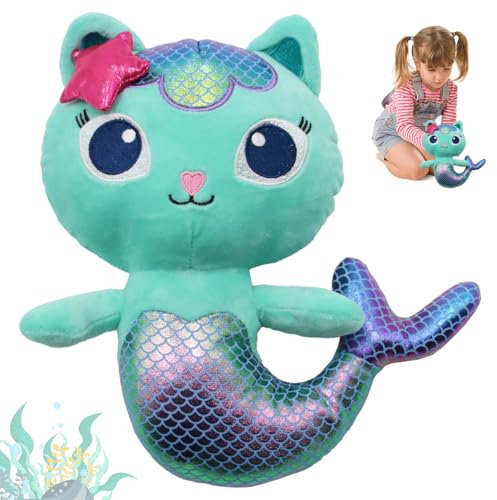 BAISHUWU Gabby‘s Schmusetier, Gabby‘s Kuscheltier, Gabby‘s Cartoon Plüschtier, Gabby‘s Meerjungfrau Plush, Gabby‘s Plüschtier Katze, Gabby's Dolhouse Plüsch, für Kinderpartygeschenke Zum Geburtstag