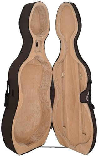 M-Case Cellokoffer aus Schaumstoff 4/4, klassisch, braun, beige-beige