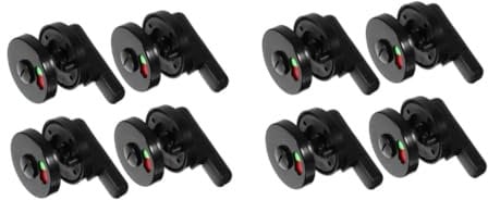 Artibetter 8pcs Bathroom Partition Door Lock Indicator - Engaged Vacant Privacy Lock for Public Toilets Shower Cubicles and Restrooms Sturdy Black Plastic Design