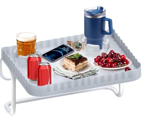 Lebenwell Pool Bar Swim Up Bar Side Bar Designed for Above-Ground Round Pools.Portable Poolside Bar Patio Poolside Table.Gray