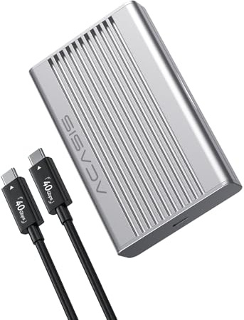 Acasis TBU406PRO 40Gbps M.2 NVMe SSD Gehäuse mit geräuschloser Wärmeabfuhr, kompatibel mit USB4 NVMe Anschluss,Thunderbolt 4/3, geeignet für Mac mini M4 und MacBook Pro M5/M5 Max(ohne SSD)