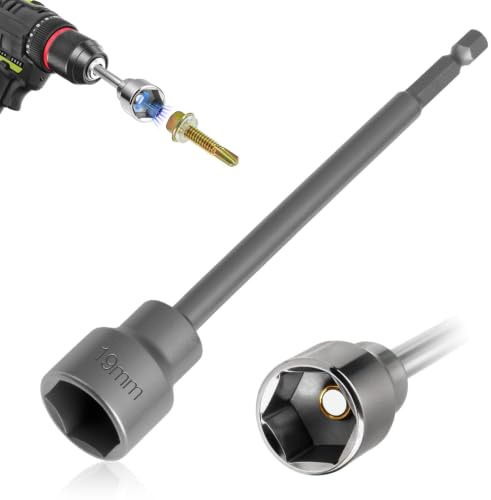 Caravan Leg Winder Drill Attachment 19mm Caravan Corner Steady Drill Adaptor | 19mm Socket 150mm Stand Jack Extension Socket Adapter Electric Drill Leg Winder for Caravans Mobile Homes