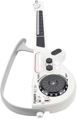 Hamwesh Kids Electric Guitar, Stringless Smart Guitar with Multicolor LED Lights DJ Turntable Rechargeable Battery for Children Ages 3 and Up Birthday Gift (Grey)