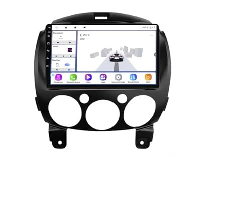 2 Din Android Radio Bluetooth per MAZDA 2 Mazda2 2007-2014 9 Inches Android 15 Auto Display Steering Wheel Controls Per, 4 Core 2G+32G
