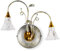 Helios Leuchten 313414 Florentiner Wandleuchte Wandlampe antik-silber | florale Lampe Leuchte | Flurlampe Wohnraum Landhausstil | echtes Bleikristall
