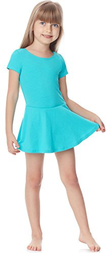 Merry Style Mädchen Body mit Rock Balletkleid Kurzarm MS10-136 (Türkis, 110)