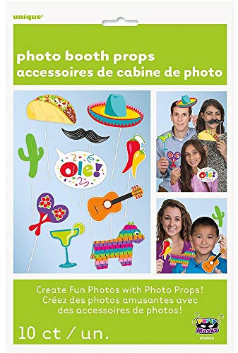 Unique Party 58689 - Mexican Fiesta Photo Booth Props, Set of 10