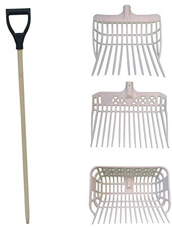 NETPROSHOP Mistgabel aus Stabilem Polycarbonat Extrem Robust tiel mit D-Griff + Auswahl Größe Aufsatz, Groesse:L