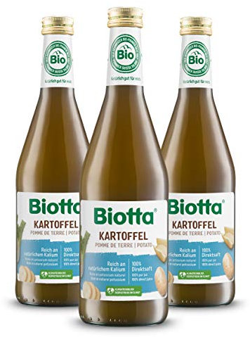 BIOTTA - Jus de Pommes de terre et de fenouil, lacto-fermenté - Préparation à base de pommes de terre 100% bio - Action ciblée Digestion - 500ml - Fabrication Suisse - Lot de 3