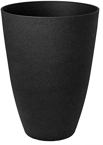 Gartenpirat Cache-Pot Grand Ø 40 cm Hauteur 55 cm Effet Pierre Gris Anthracite extérieur Jardin