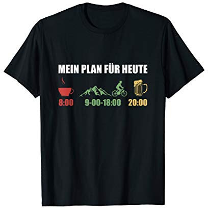 Mein Plan für heute Kaffee Mountainbike und Bier T-Shirt T-Shirt