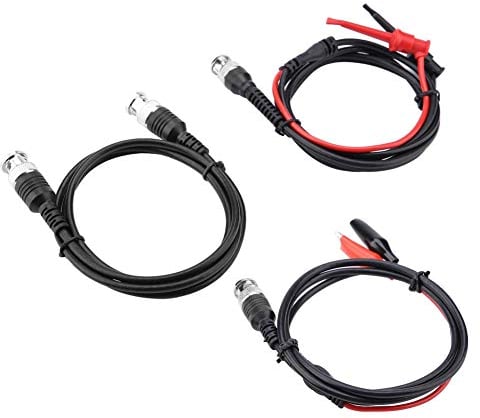 Oumefar Koaxialkabel BNC zu BNC Krokodilchip Multimeter Testhakensatz Testkabel Kit Oszilloskop Sonden BNC zu Krokodilklemmen für die Ausbildung von Elektrikern