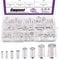 Swpeet 166Pcs 8 Dimensioni Filo Rame Crimp Raccordi Capicorda Assortimento Kit 12 10 8 6 4 2 1/0 2/0 Filo Terminale Stagnato Connettore Crimp Cavo Elettrico