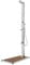 vidaXL Doccia da Giardino con Base Marrone 225 cm in Acciaio Inox