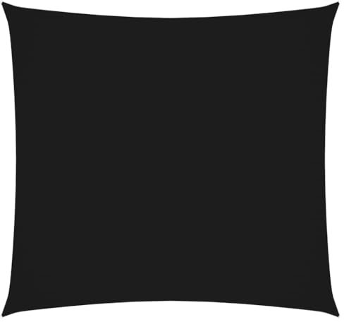 vidaXL Sonnensegel Wasserfest Sonnenschutz Windschutz Sonnendach UV Schutz Garten Terrasse Balkon Oxford-Gewebe Quadratisch 5x5m Schwarz