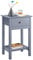Yaheetech Table de Chevet Table de Nuit Table d'Appoint 40x30x60 cm avec 1 Tiroir et 1 Étagère de Rangement pour Entrée Chambre Salon