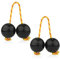2 Pairs of Aslatuas Rhythmic Ball, Kashaka Shaker Instrument Classical African Shaker Rattle Hand Percussion for Kids Adults Weddings Parties Musical Class (Black)