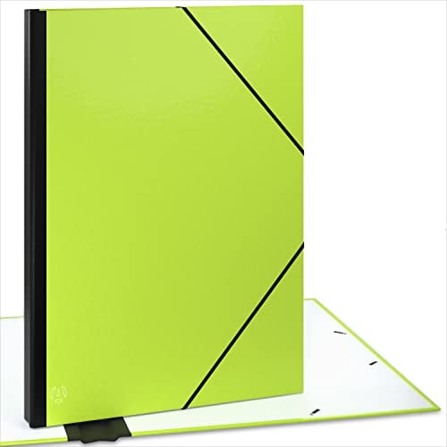 ACROPAQ Sammelmappe A2 - Zeichenmappe 52 x 72 cm, mit Gummizugverschluß, mit erweiterbarem Rücken für mehr Platz - Grün