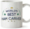 MUGFFINS HAM Carver Mug - in English - World's Best - Funny Gift for Colleagues - Ceramic 11oz Mug